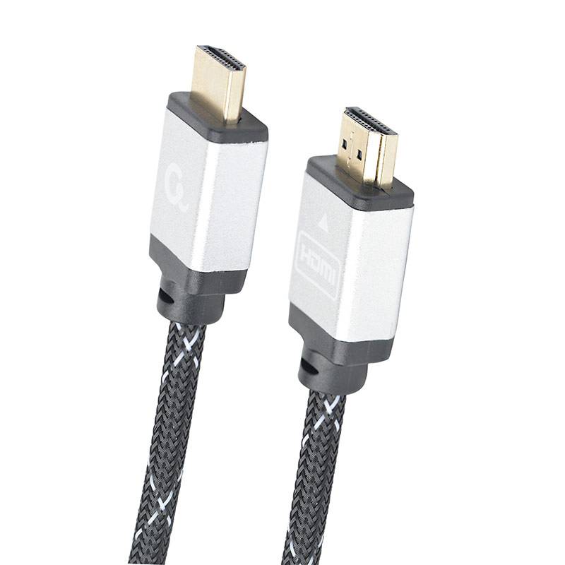 Cabo HDMI 2.0 4K 60Hz Gembird CCB-HDMIL-1M Select Plus Series Braided com Ethernet 1m Preto