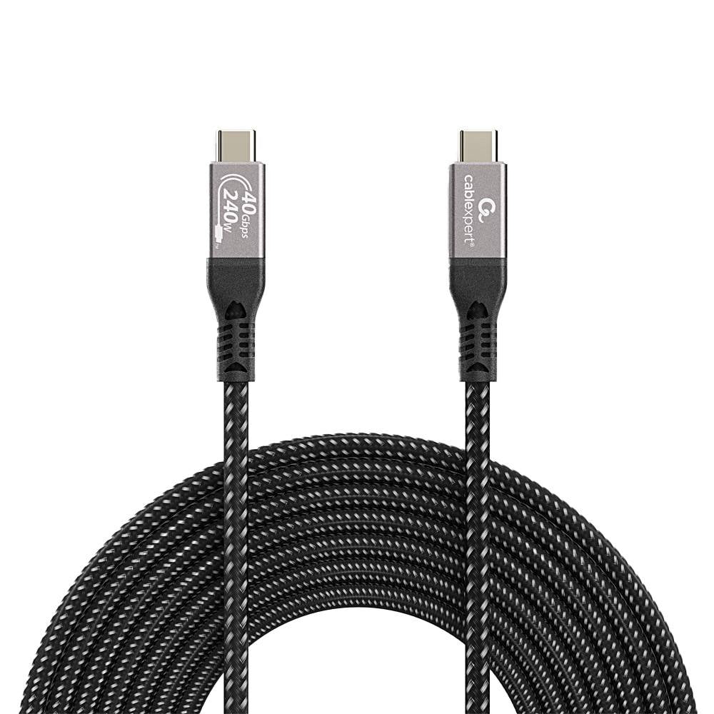 Cabo USB-C Gembird USB4 40Gbps / PD 240W / 8K / 60Hz / 1.5m / Preto