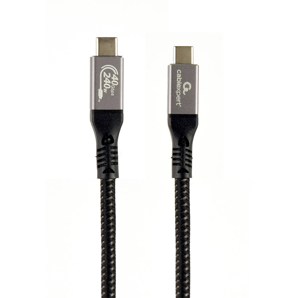 Cabo USB-C Gembird USB4 40Gbps / PD 240W / 8K / 60Hz / 1.5m / Preto