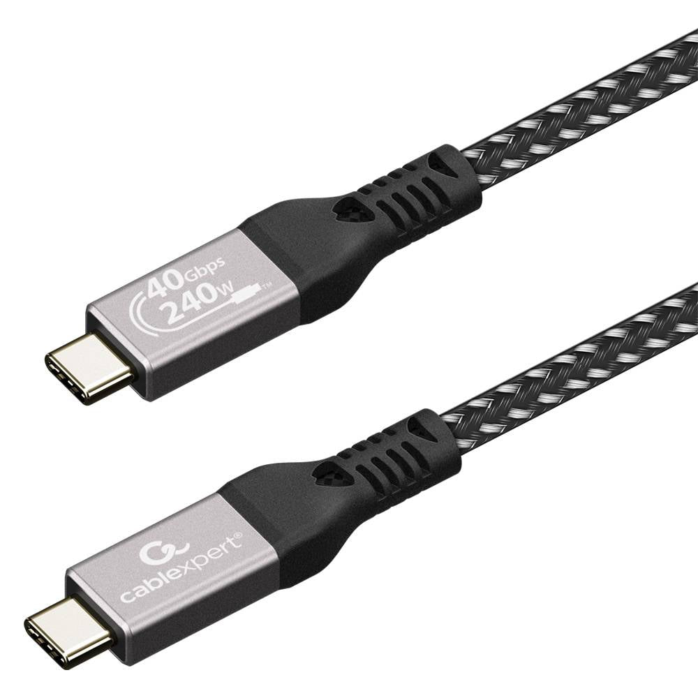 Cabo USB-C Gembird USB4 40Gbps / PD 240W / 8K / 60Hz / 1.5m / Preto
