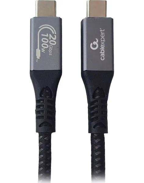 Cabo USB-C Gembird USB3 / 20Gbps / PD 100W / 4K / 60Hz / 1.5m / Preto
