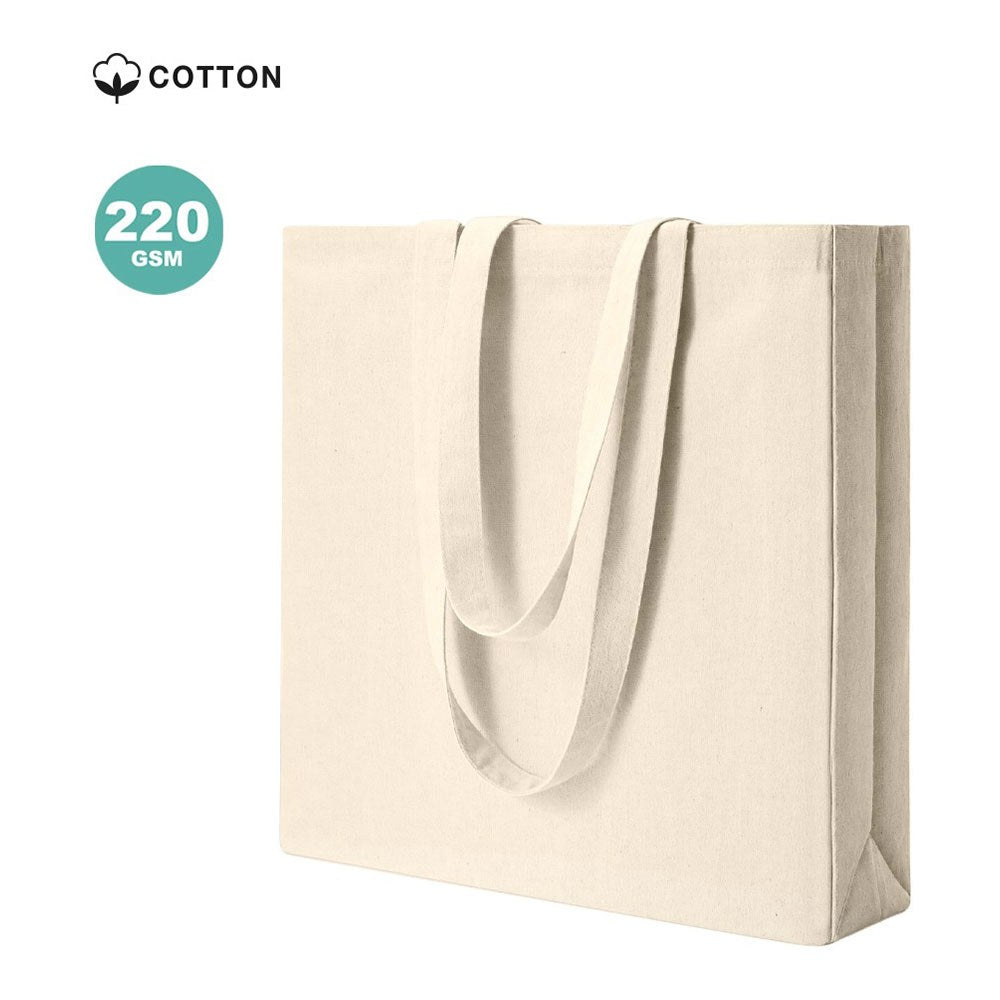 Sacola de algodão personalizável 220gr/m² , natural, 380 x 410 x 85 mm_0