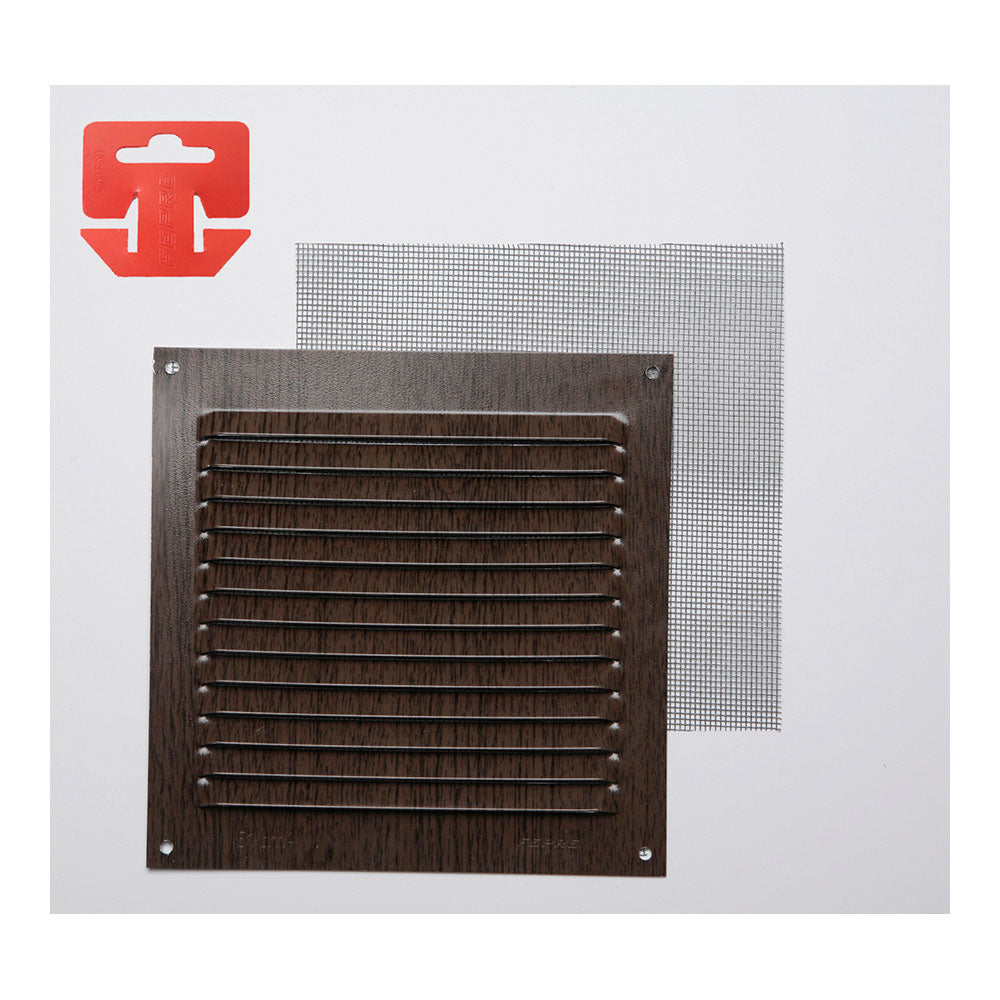 Grelha anti-mosquito aluminio 0.6 imitação wenge 150x150mm (g)_0