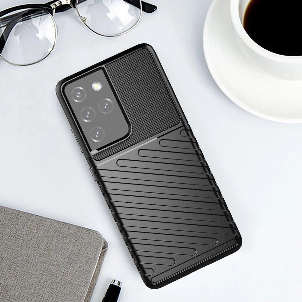Thunder Case flexible armored cover for Samsung Galaxy S22 Ultra black_9