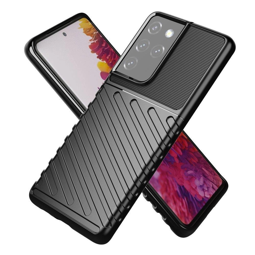 Thunder Case flexible armored cover for Samsung Galaxy S22 Ultra black_12
