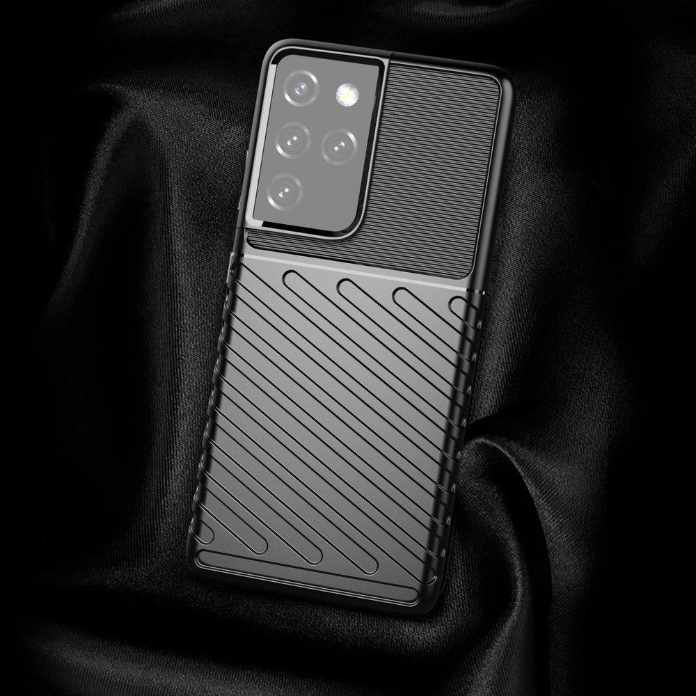 Thunder Case flexible armored cover for Samsung Galaxy S22 Ultra black_2