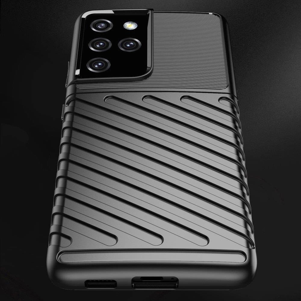 Thunder Case flexible armored cover for Samsung Galaxy S22 Ultra black_5