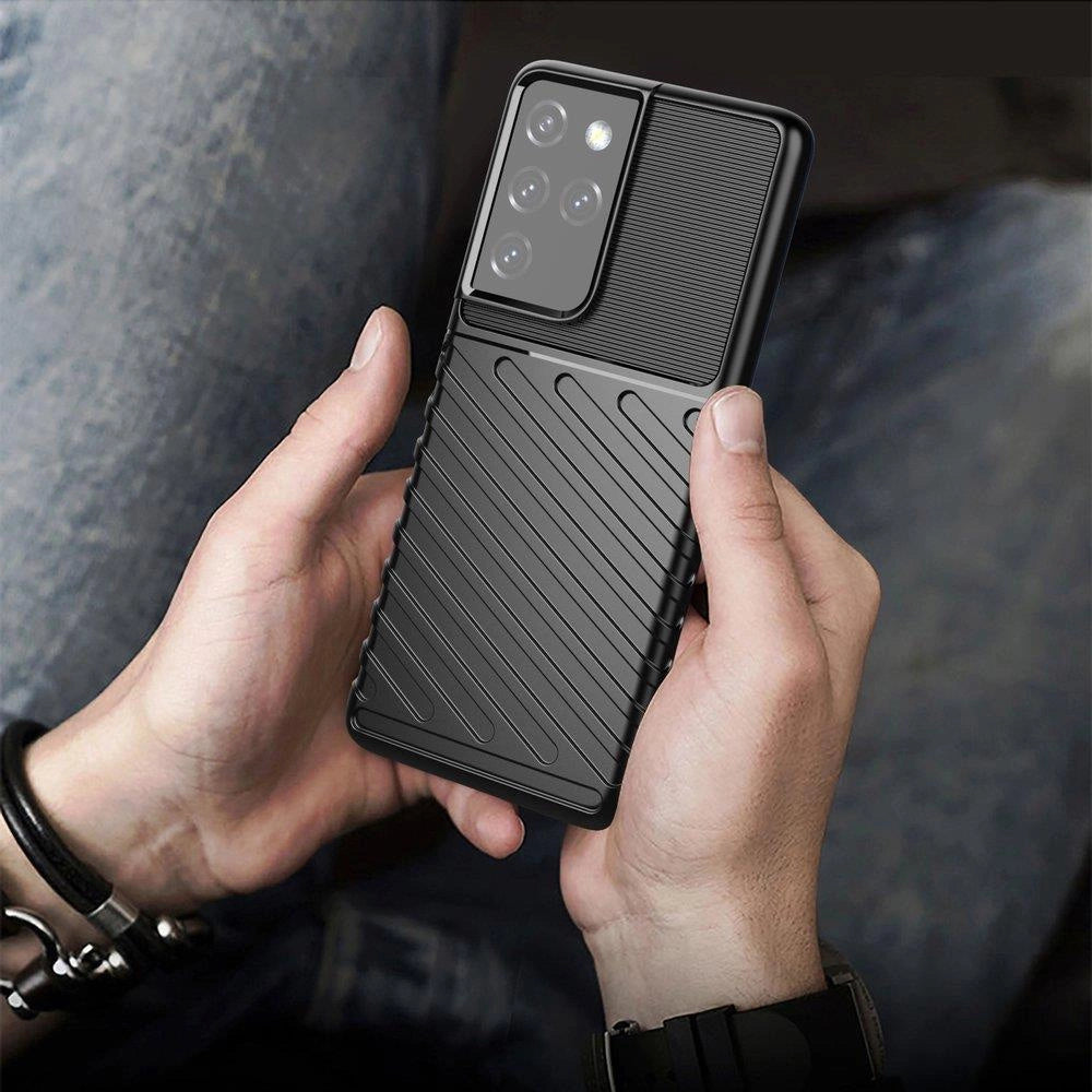 Thunder Case flexible armored cover for Samsung Galaxy S22 Ultra black_7