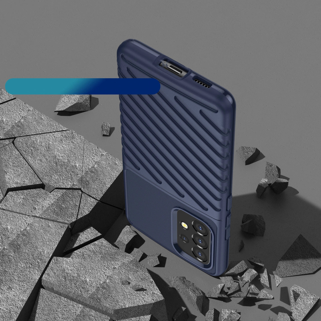 Thunder Case flexible armored cover for Samsung Galaxy A53 5G blue_6