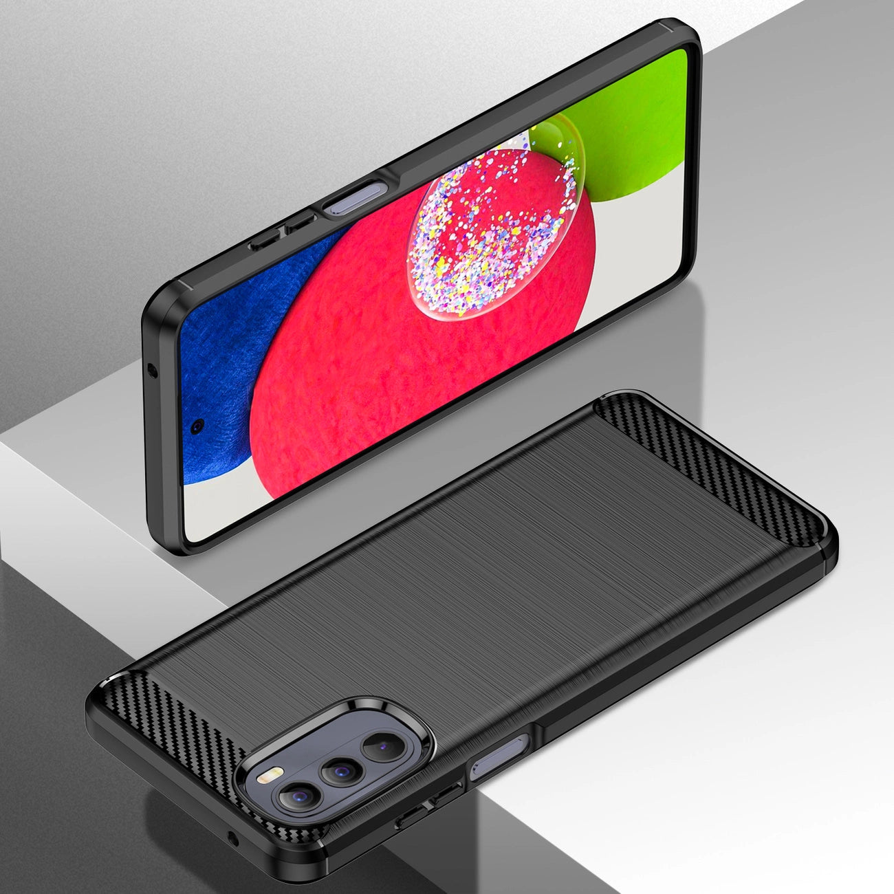 Carbon Case flexible cover for Motorola Moto G Stylus 2022 black_5