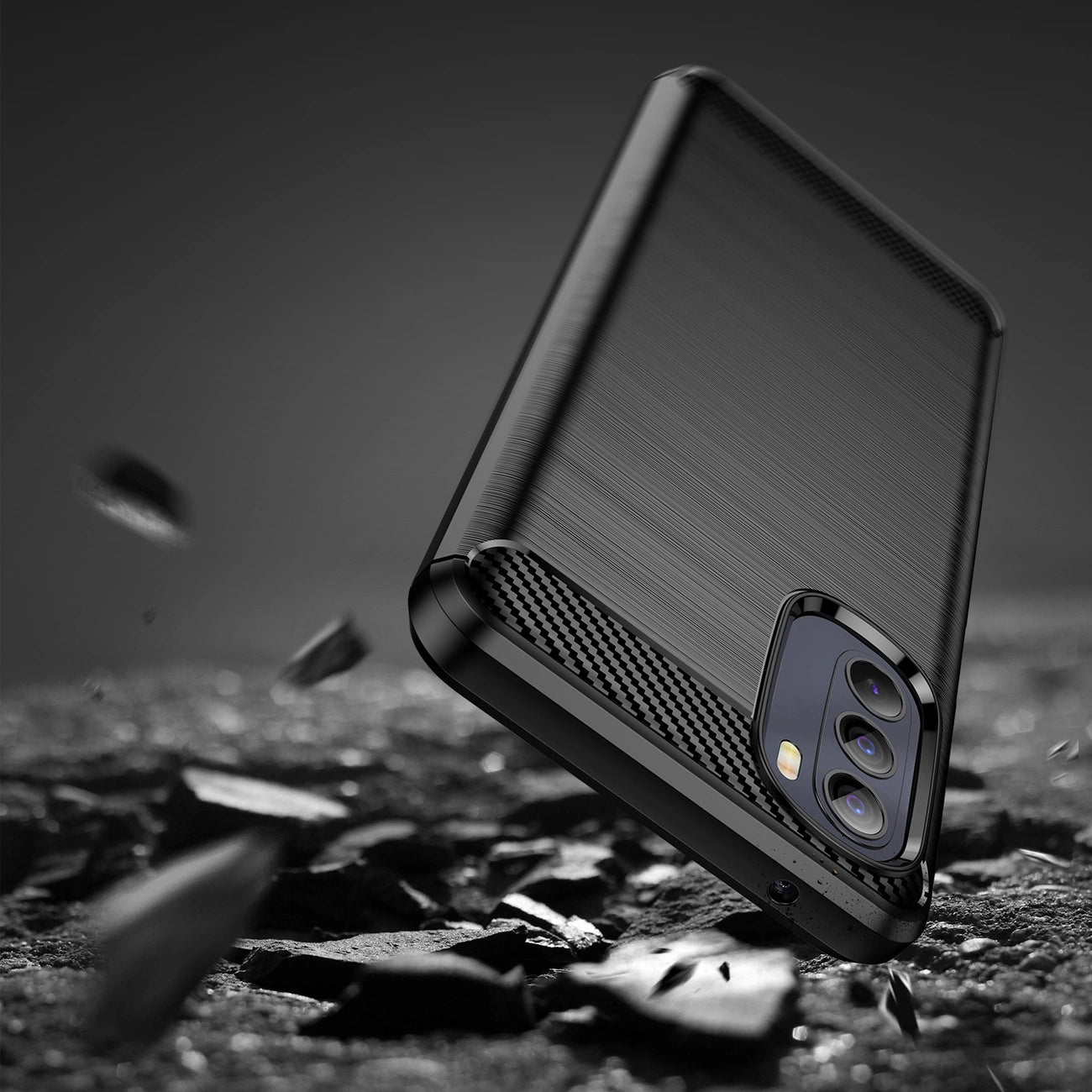 Carbon Case flexible cover for Motorola Moto G Stylus 2022 black_6