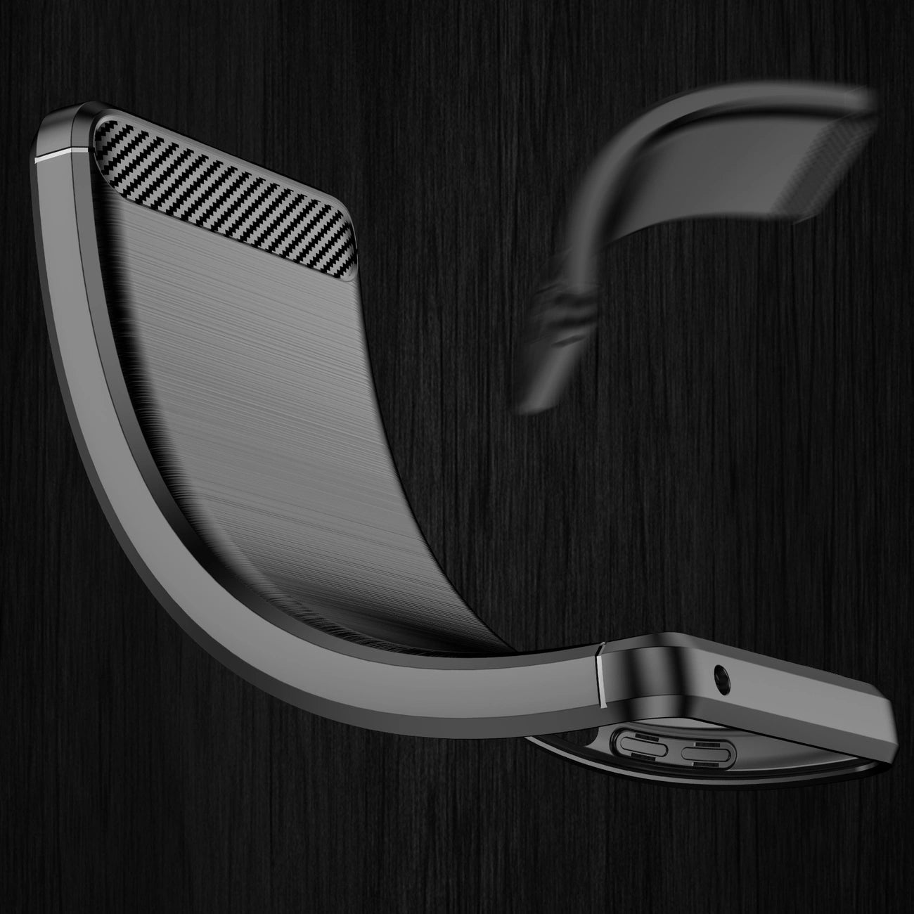Carbon Case flexible cover for Motorola Moto G Stylus 2022 black_8