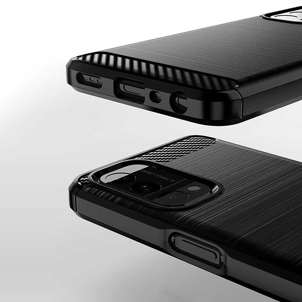 Carbon Case Flexible cover for OnePlus Nord N200 5G black_1