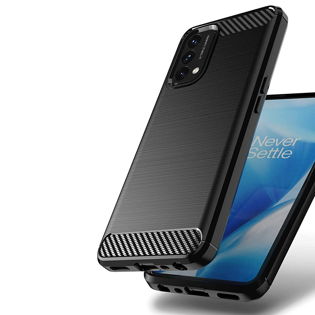Carbon Case Flexible cover for OnePlus Nord N200 5G black_6