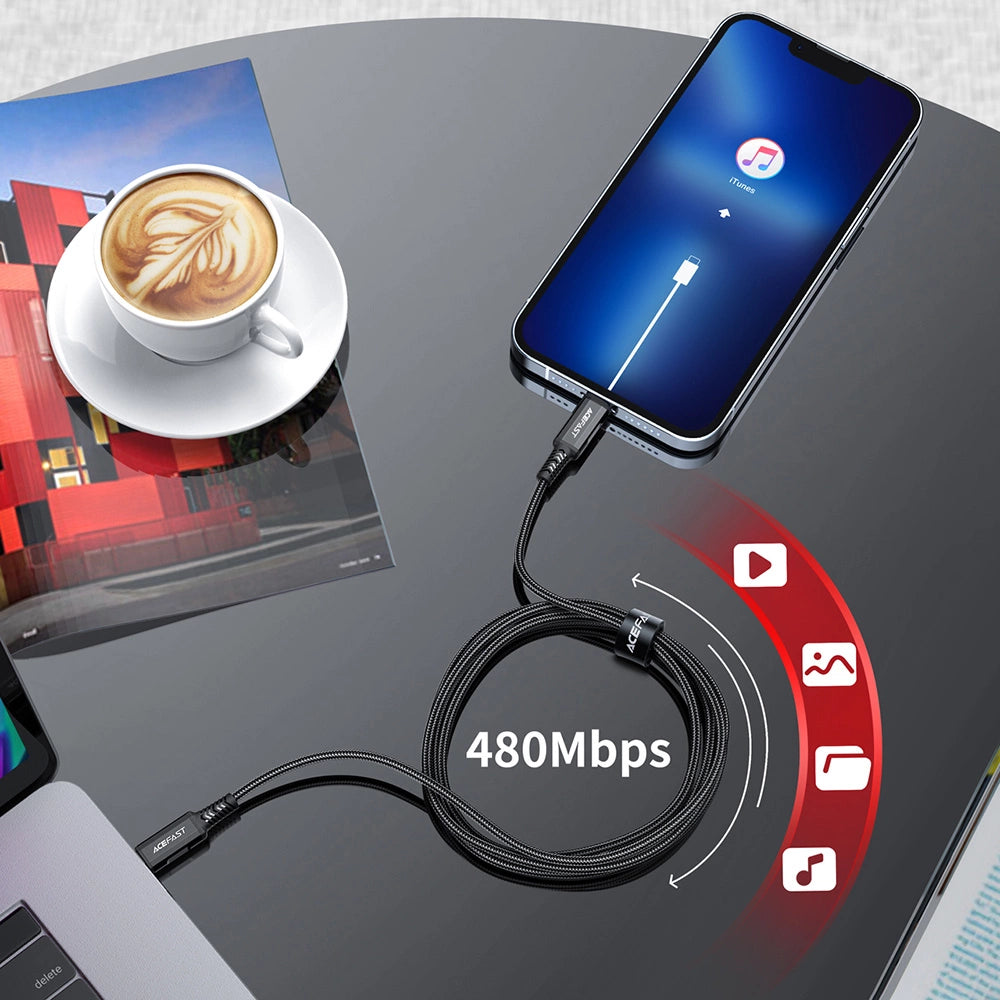 Acefast C4-01 Lightning - USB-C PD cable 30W 3A 480Mb/s 1.8m - black_11