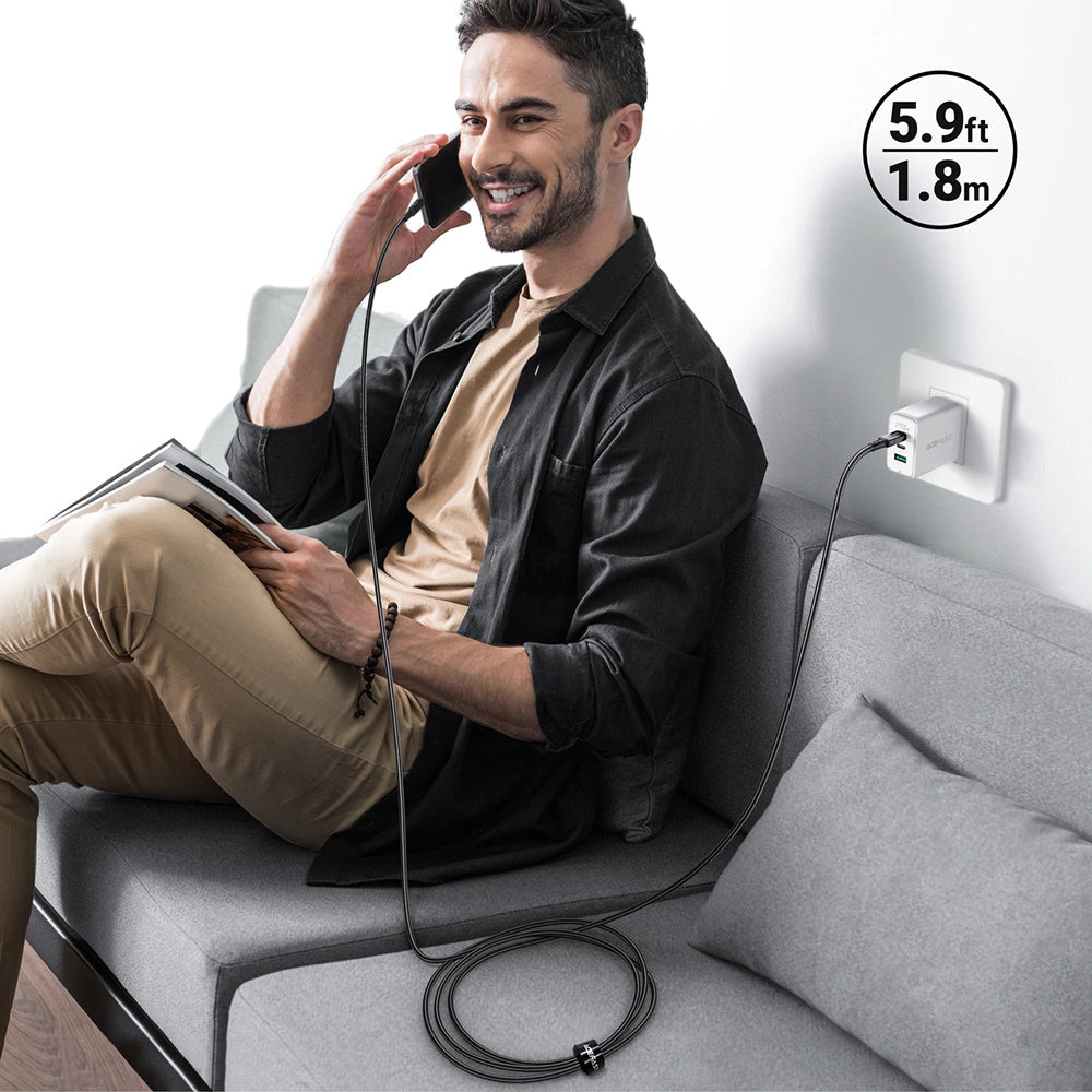 Acefast C4-01 Lightning - USB-C PD cable 30W 3A 480Mb/s 1.8m - black_14