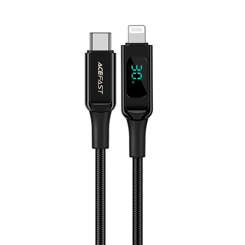 Acefast cable MFI USB Type C - Lightning 1.2m, 30W, 3A black (C6-01 Black)_0