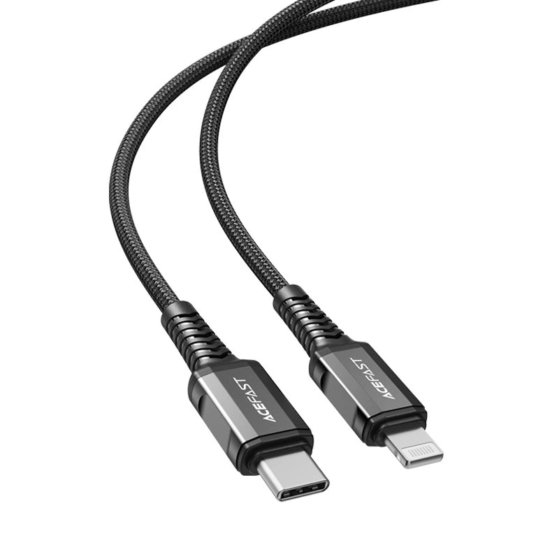 Acefast C1-01 Lightning - USB-C MFi PD cable 30W 3A 480Mb/s 1.2m - black_1
