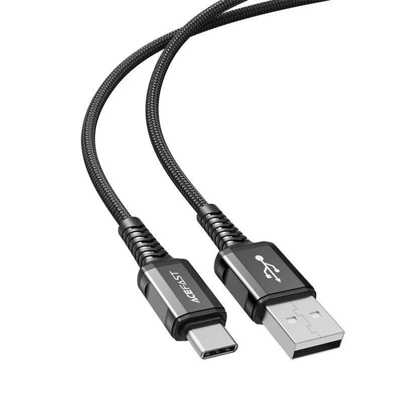Acefast USB cable - USB Type C 1.2m, 3A black (C1-04 black)_1