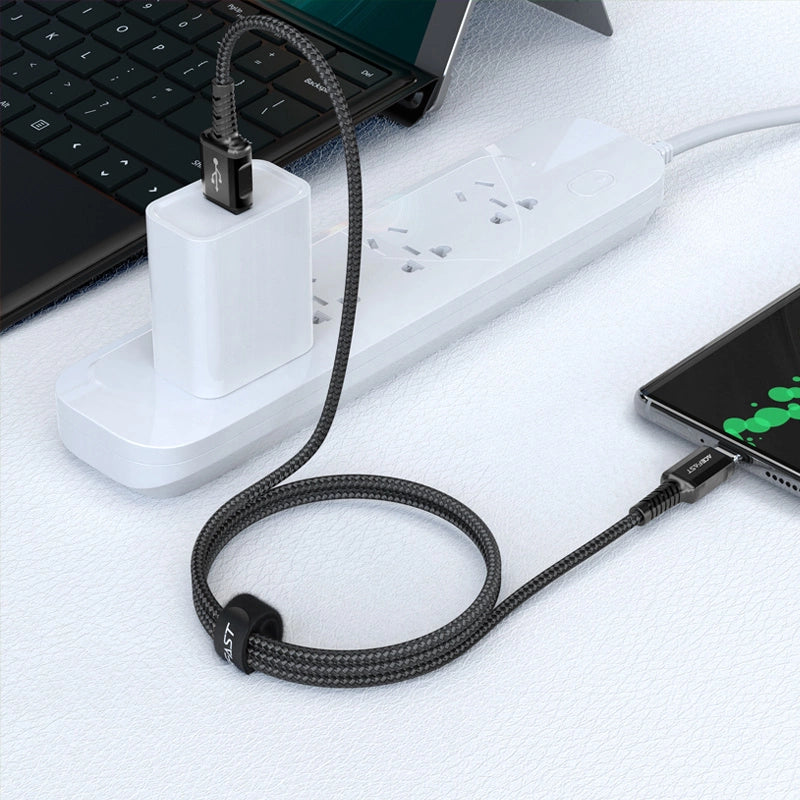 Acefast USB cable - USB Type C 1.2m, 3A black (C1-04 black)_3