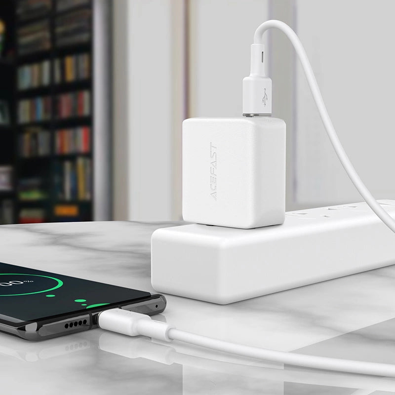 Acefast USB cable - USB Type C 1.2m, 3A white (C2-04 white)_5