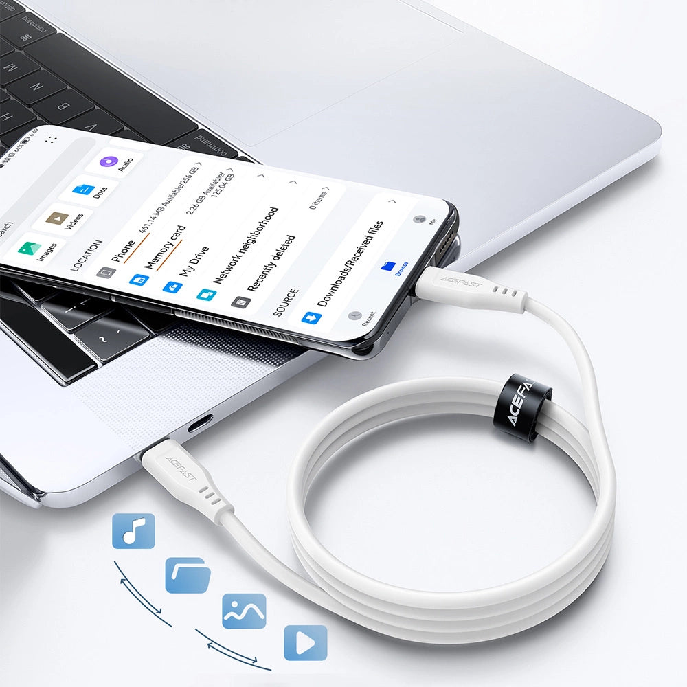 Acefast C3-03 USB-C - USB-C PD QC cable 60W 3A 480Mb/s 1.2m - white_7