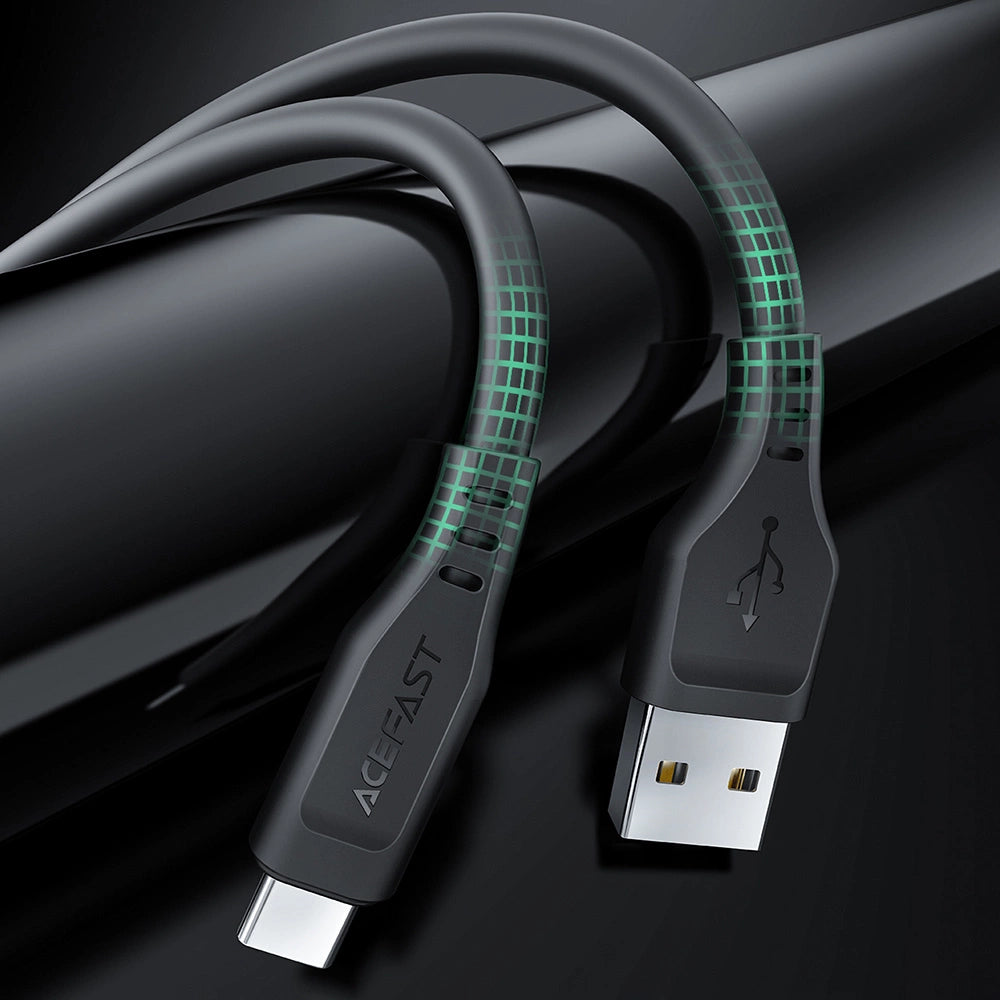 Acefast USB cable - USB Type C 1.2m, 3A black (C3-04 black)_8