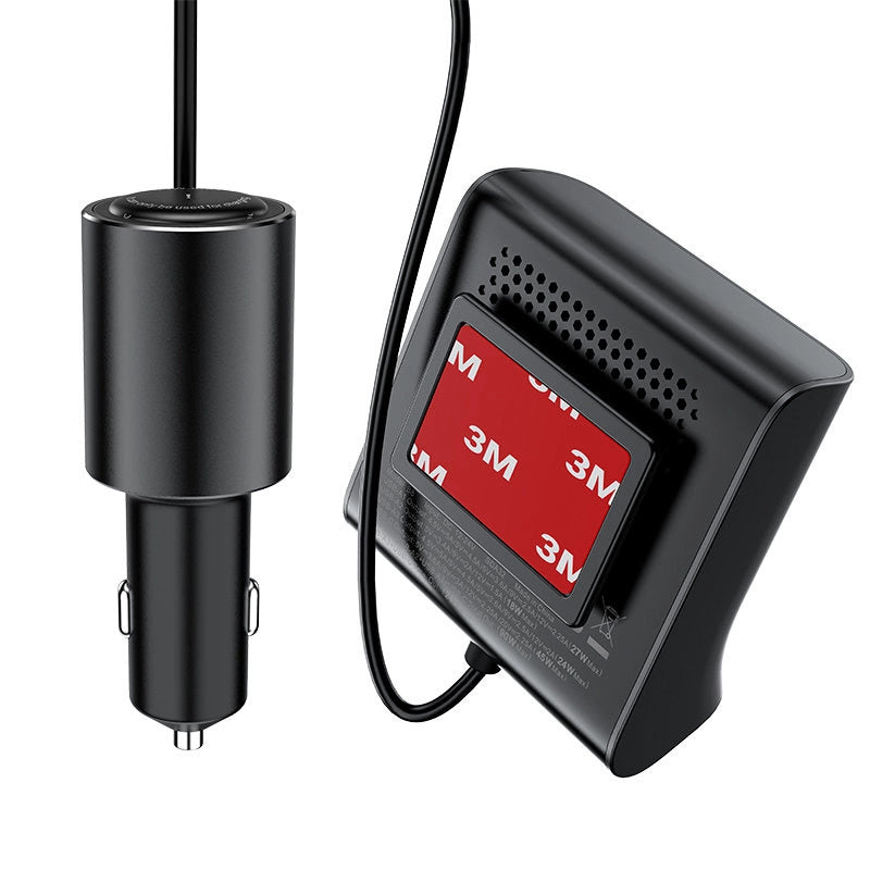 Acefast car charger 90W USB Type C / 3x USB / cigarette lighter socket, PPS, PD3.0, QC3.0, AFC, FCP charging station black (B8 black)_2