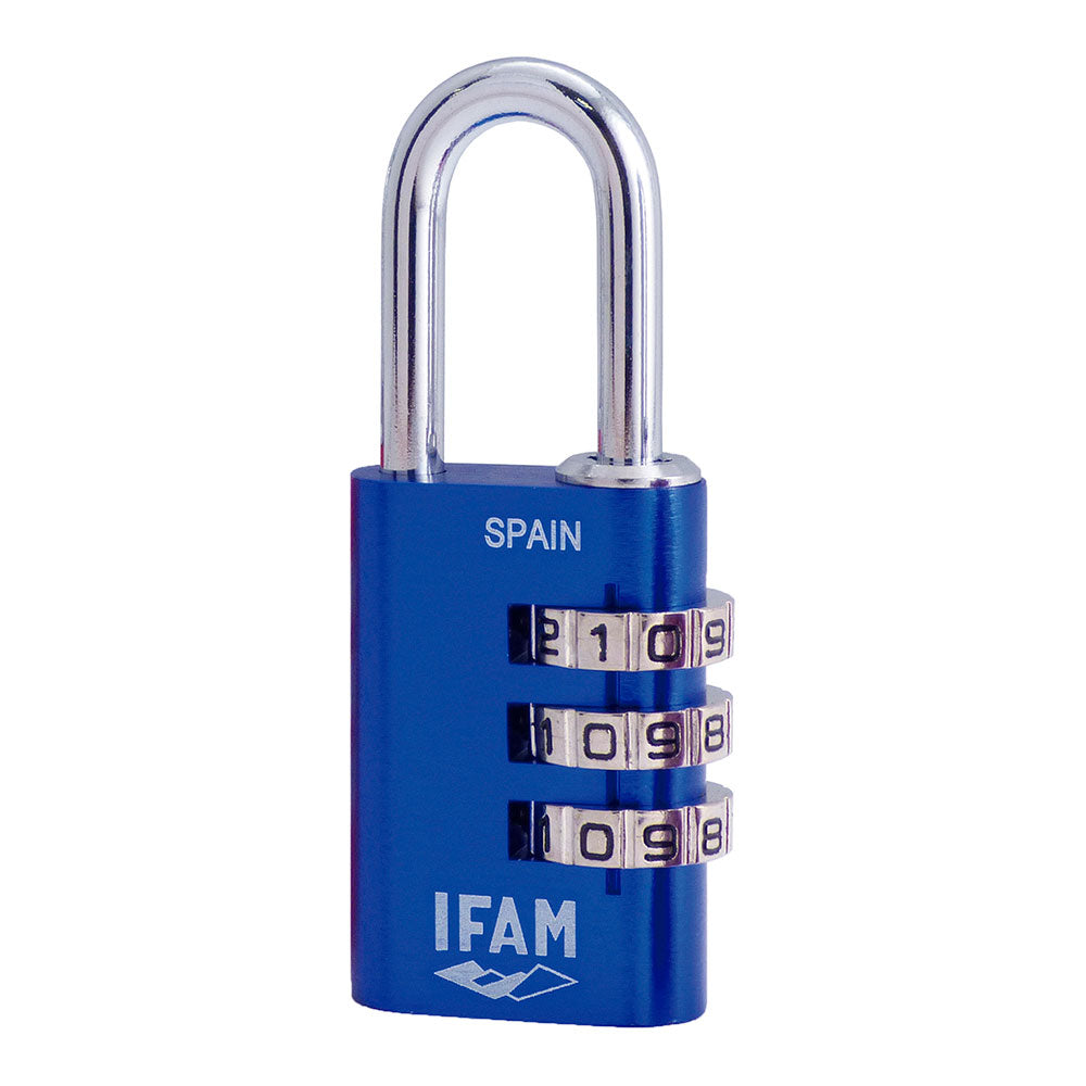 Cadeado col combi30 azul 30mm. aço ø5mm. com combinação ifam_0