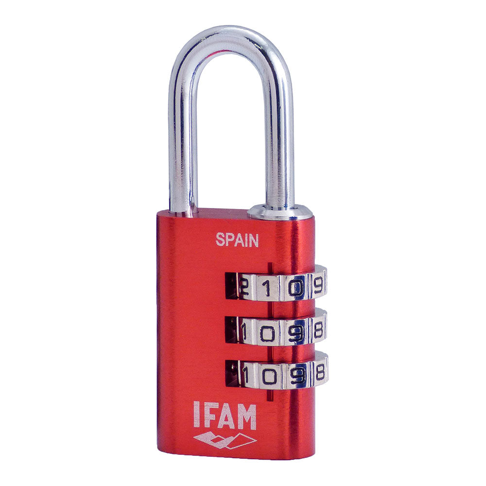 Cadeado col combi30 vermelho 30mm. aço ø5mm. com combinação ifam_0