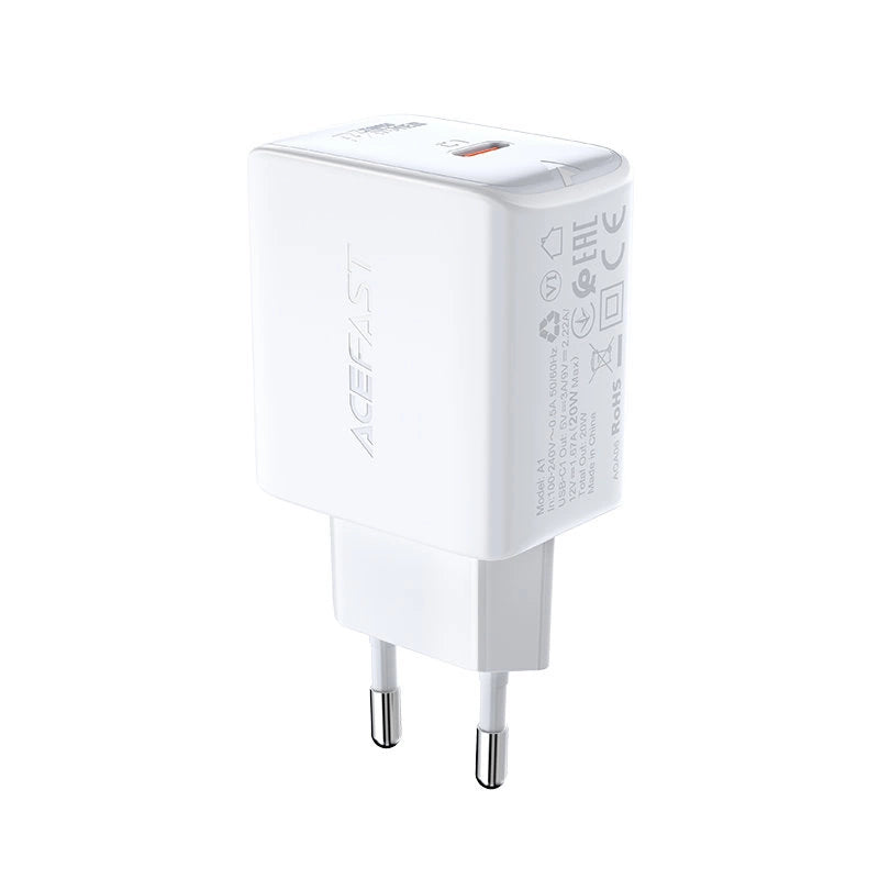 Acefast fast charger USB Type C 20W Power Delivery white (A1 EU white)_0
