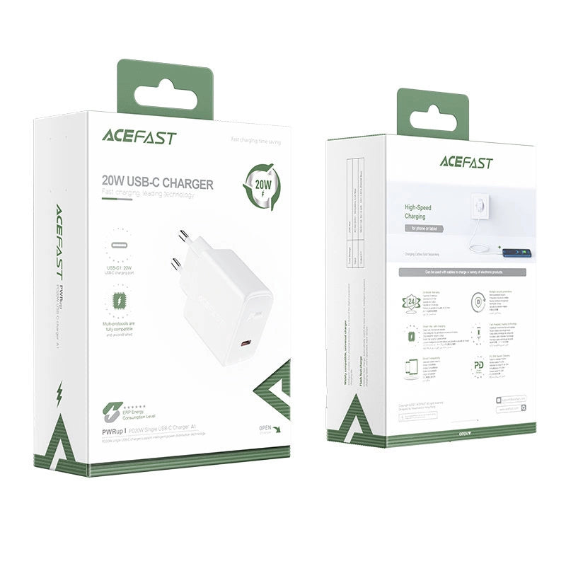 Acefast fast charger USB Type C 20W Power Delivery white (A1 EU white)_4