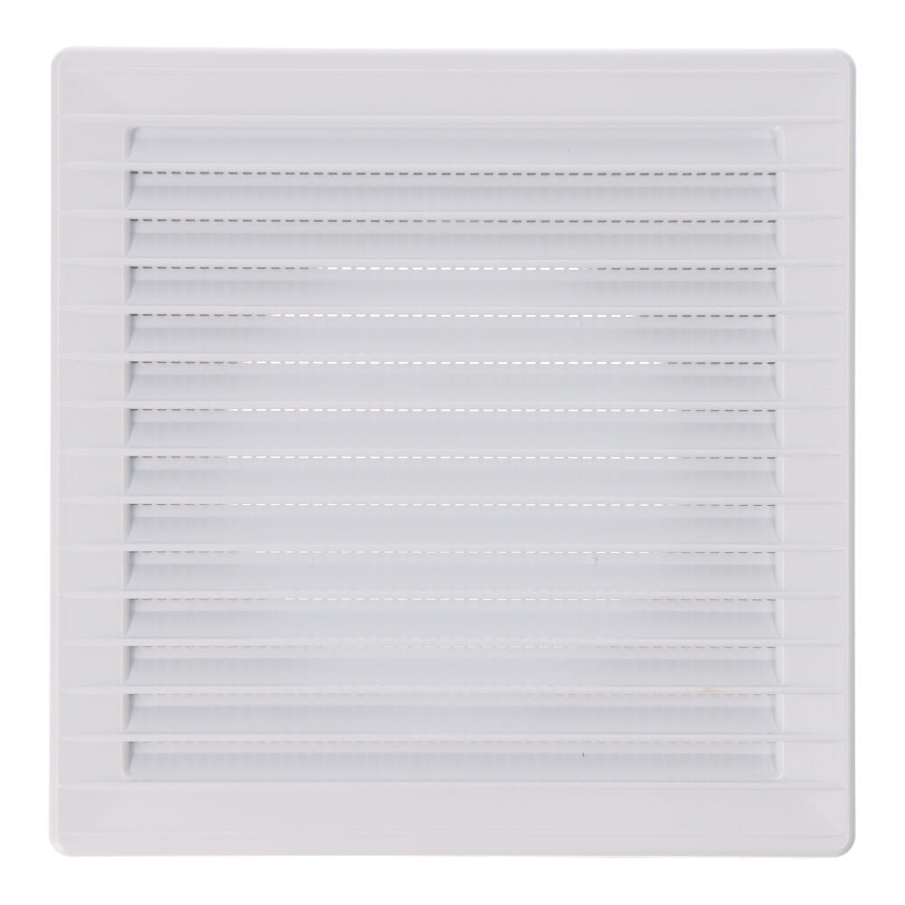 Grelha de ventilação quadrada de encastrar ø 100mm com mosquiteira 170x170x10mm abs branco_0