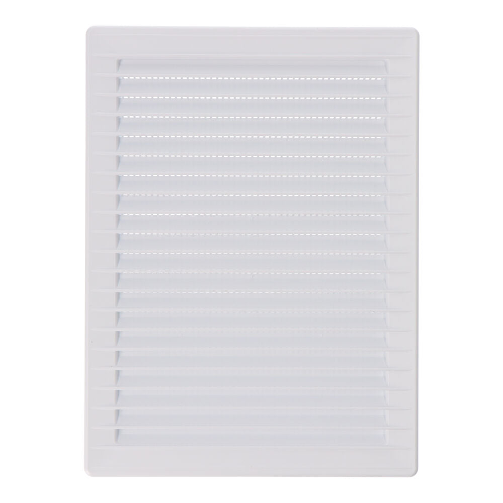 Grelha de ventilação retangular de encastrar com mosquiteira abs 137x207mm branco_0