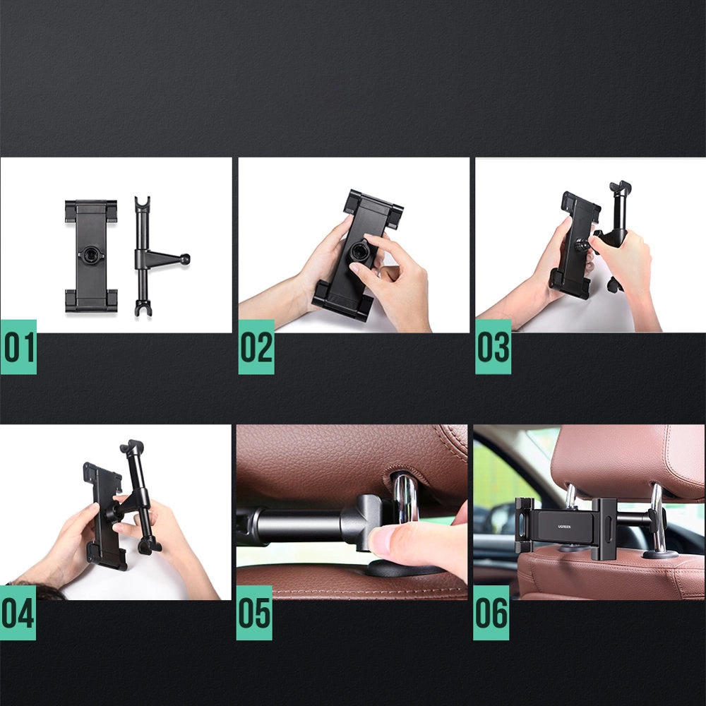 Ugreen car holder for smartphones / tablets on the headrest black (LP160)_8