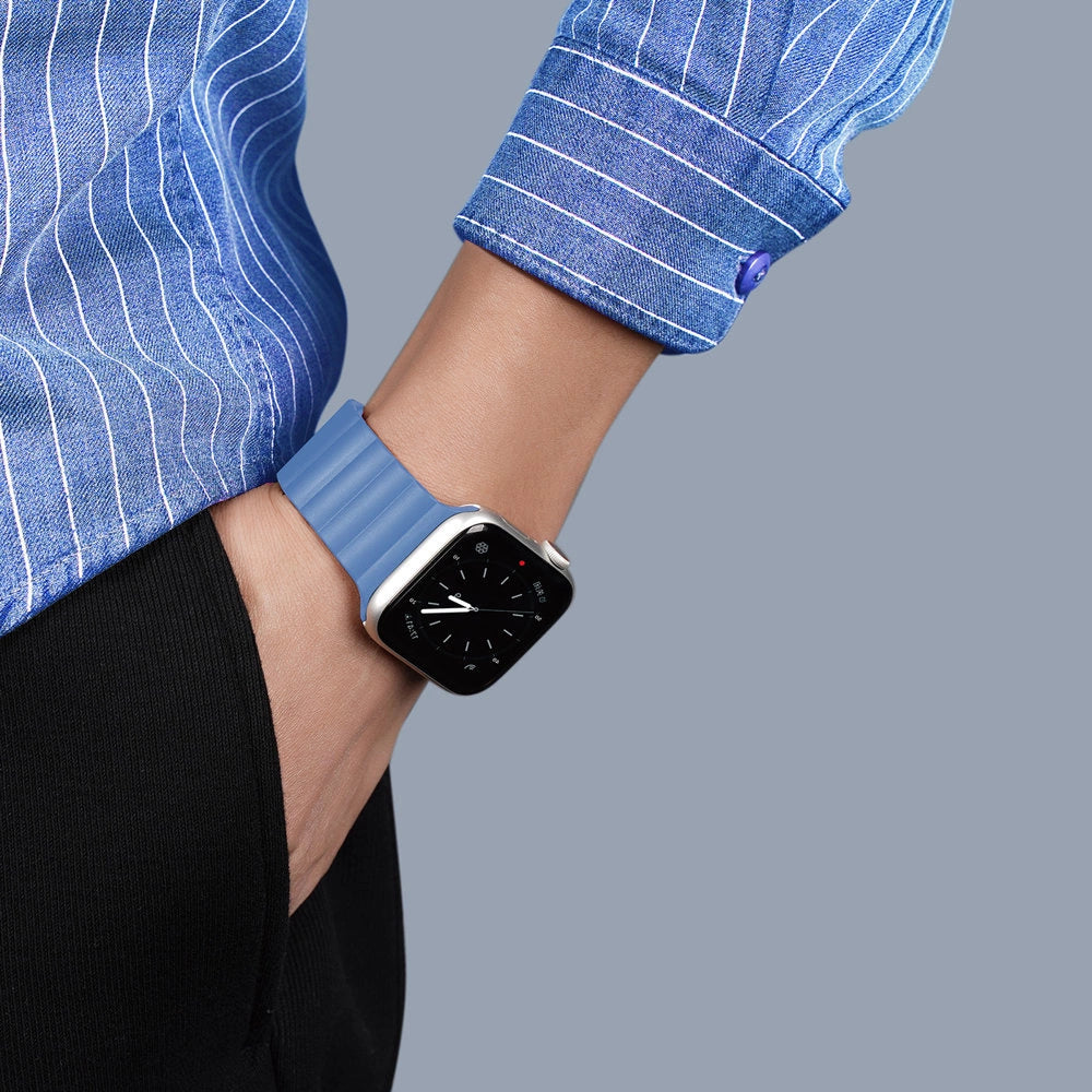 Dux Ducis Magnetic Strap Watch Strap 7/6/5/4/3/2 / SE (41/40 / 38mm) Magnetic Band Blue (Chain Version)_6