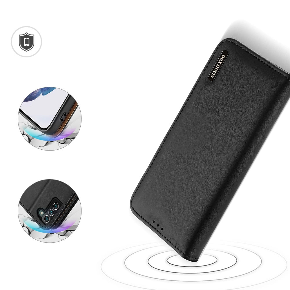 Dux Ducis Hivo Leather Flip Cover Genuine Leather Wallet For Cards And Documents Samsung Galaxy S22 + (S22 Plus) Black_3