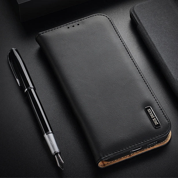 Dux Ducis Hivo Leather Flip Cover Genuine Leather Wallet For Cards And Documents Samsung Galaxy S22 + (S22 Plus) Black_9