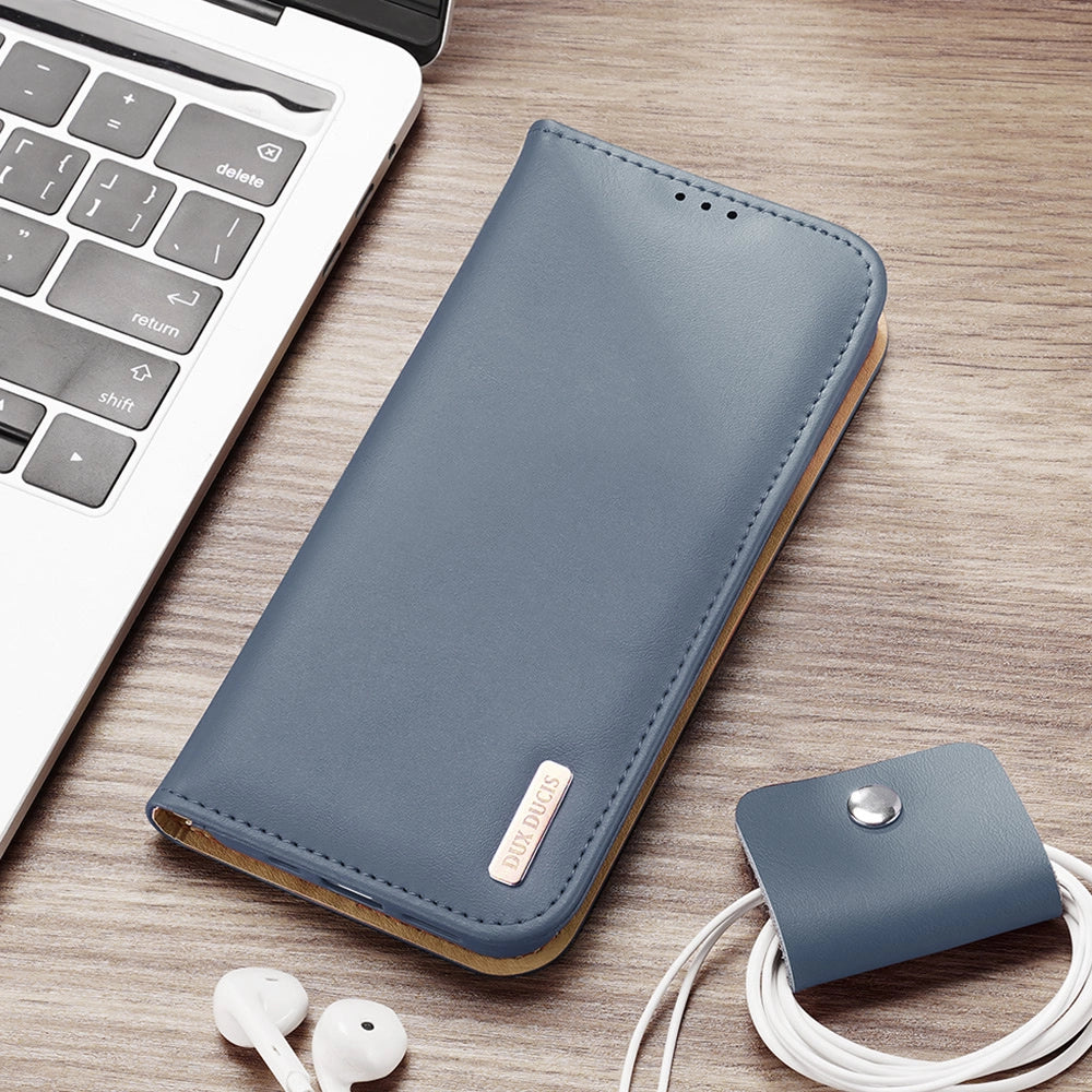 Dux Ducis Hivo Leather Flip Cover Genuine Leather Wallet For Cards And Documents Samsung Galaxy S22 + (S22 Plus) Blue_8