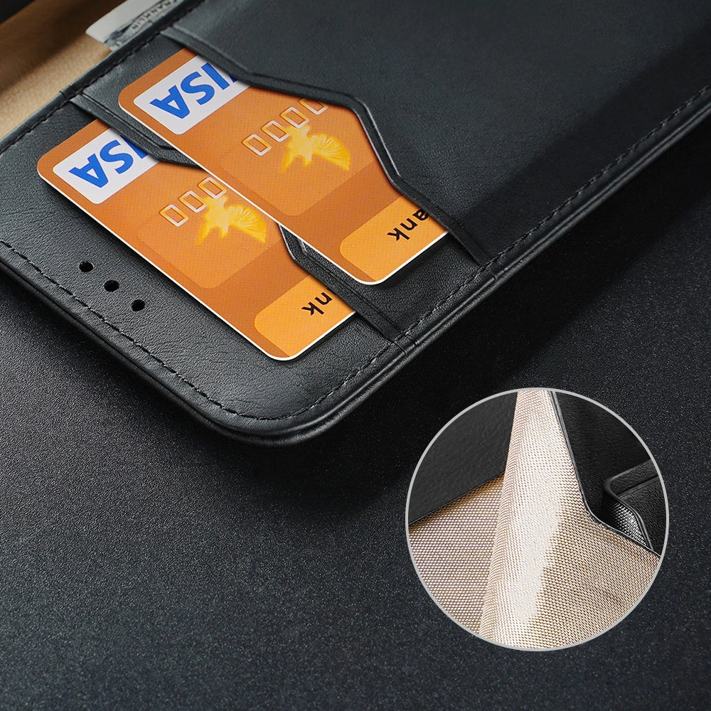 Dux Ducis Hivo Leather Flip Cover Genuine Leather Wallet For Cards And Documents Samsung Galaxy S22 + (S22 Plus) Blue_18