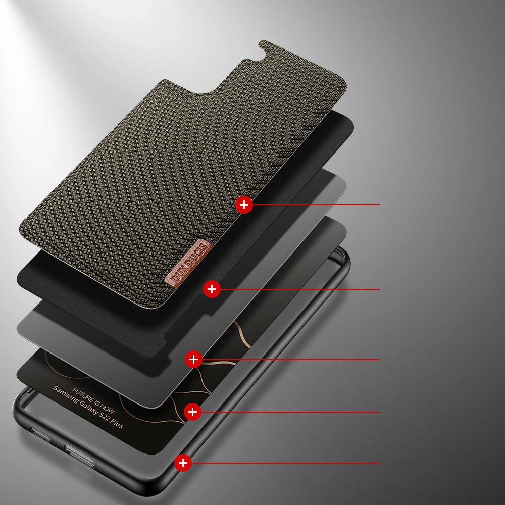 Dux Ducis Fino case is made of nylon material for Samsung Galaxy S22 + (S22 Plus) green_2