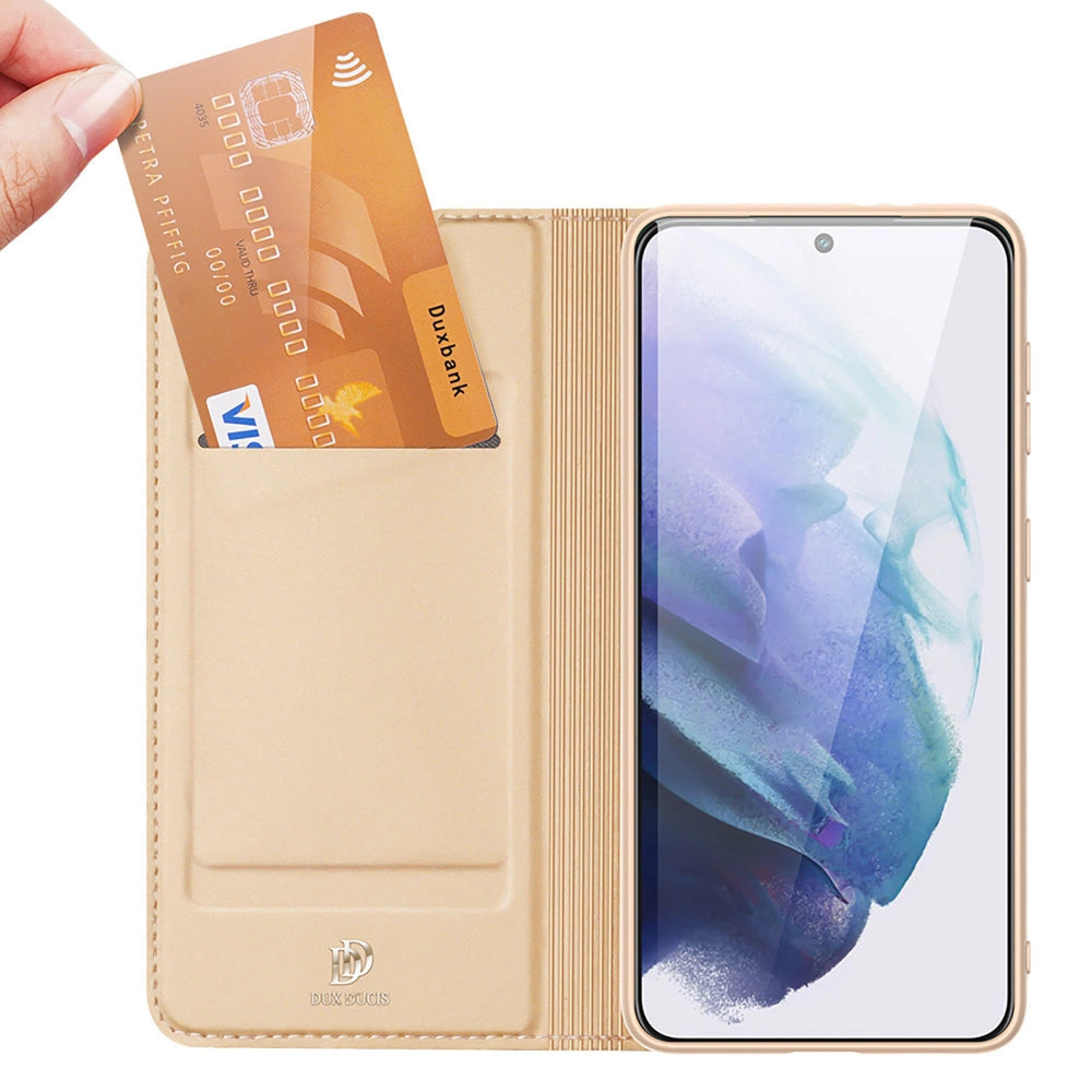 Dux Ducis Skin Pro Holster Cover Flip Cover for Samsung Galaxy S22 + (S22 Plus) gold_1
