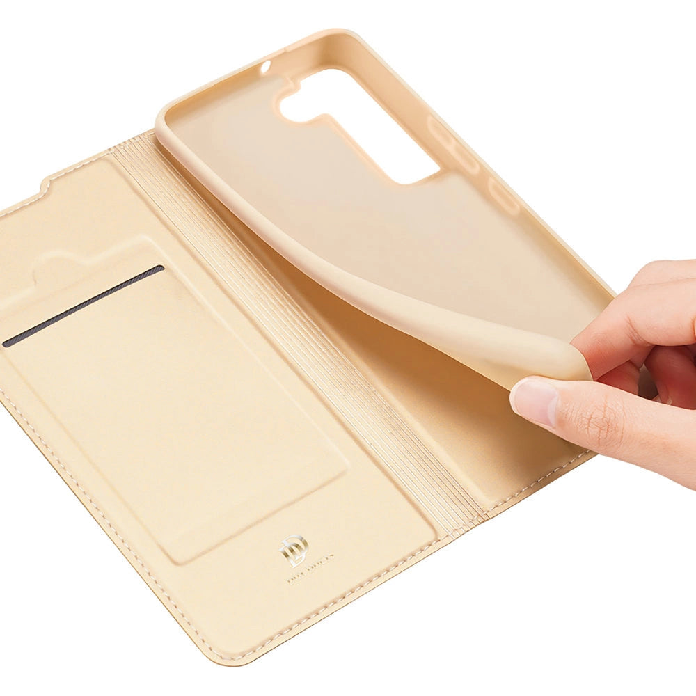 Dux Ducis Skin Pro Holster Cover Flip Cover for Samsung Galaxy S22 + (S22 Plus) gold_8