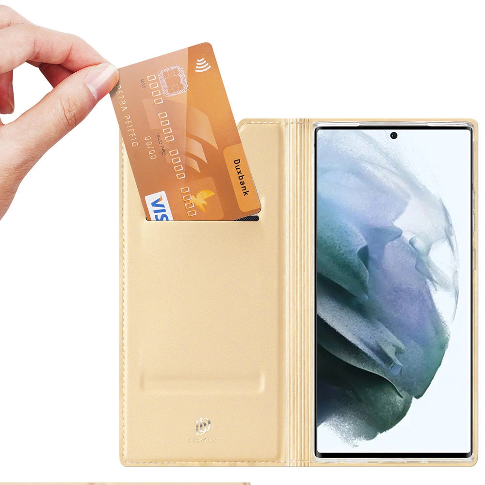 Dux Ducis Skin Pro Holster Cover for Samsung Galaxy S22 Ultra gold_1
