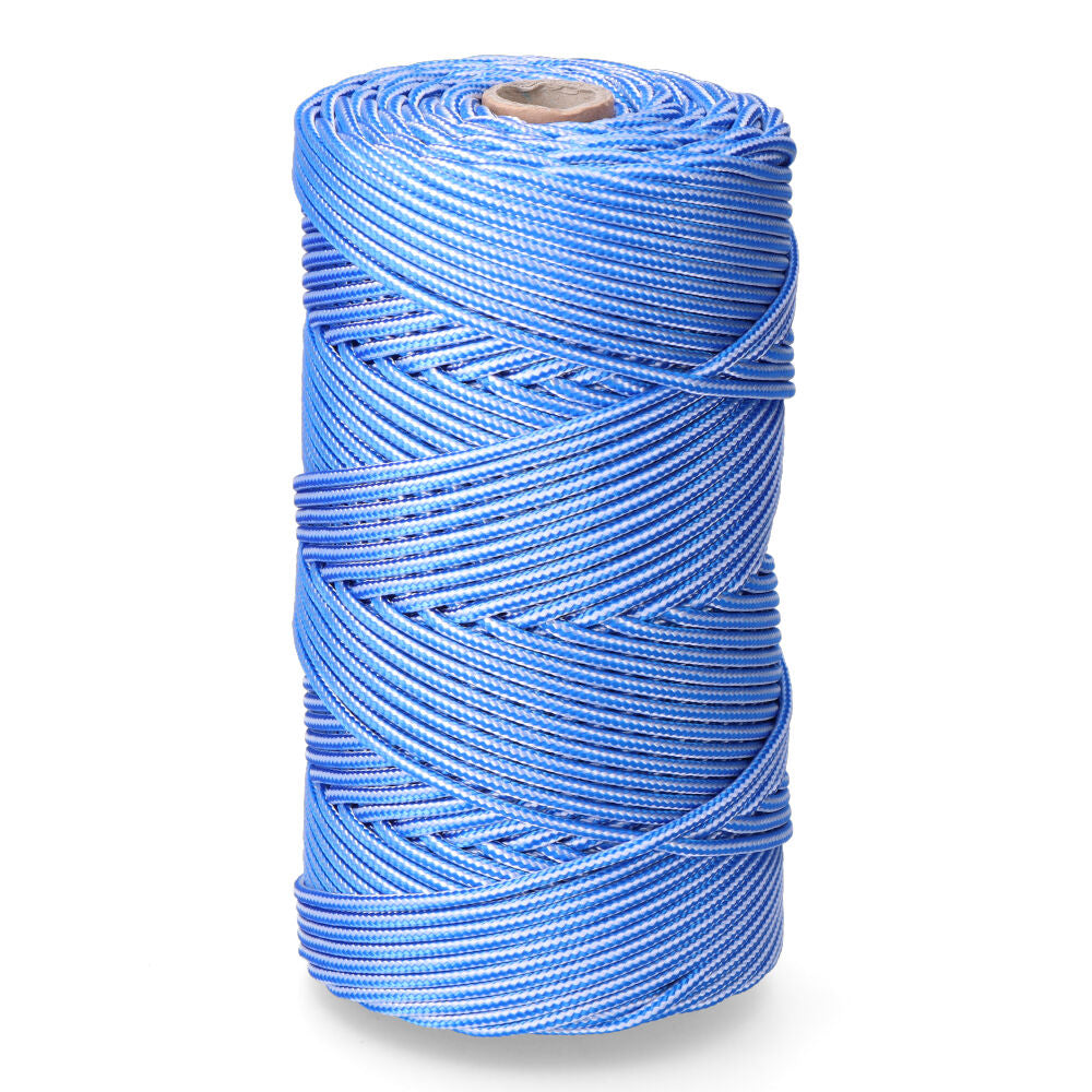 Corda trançada polipropileno azul / branca calibre 5 mm x 200 m_0