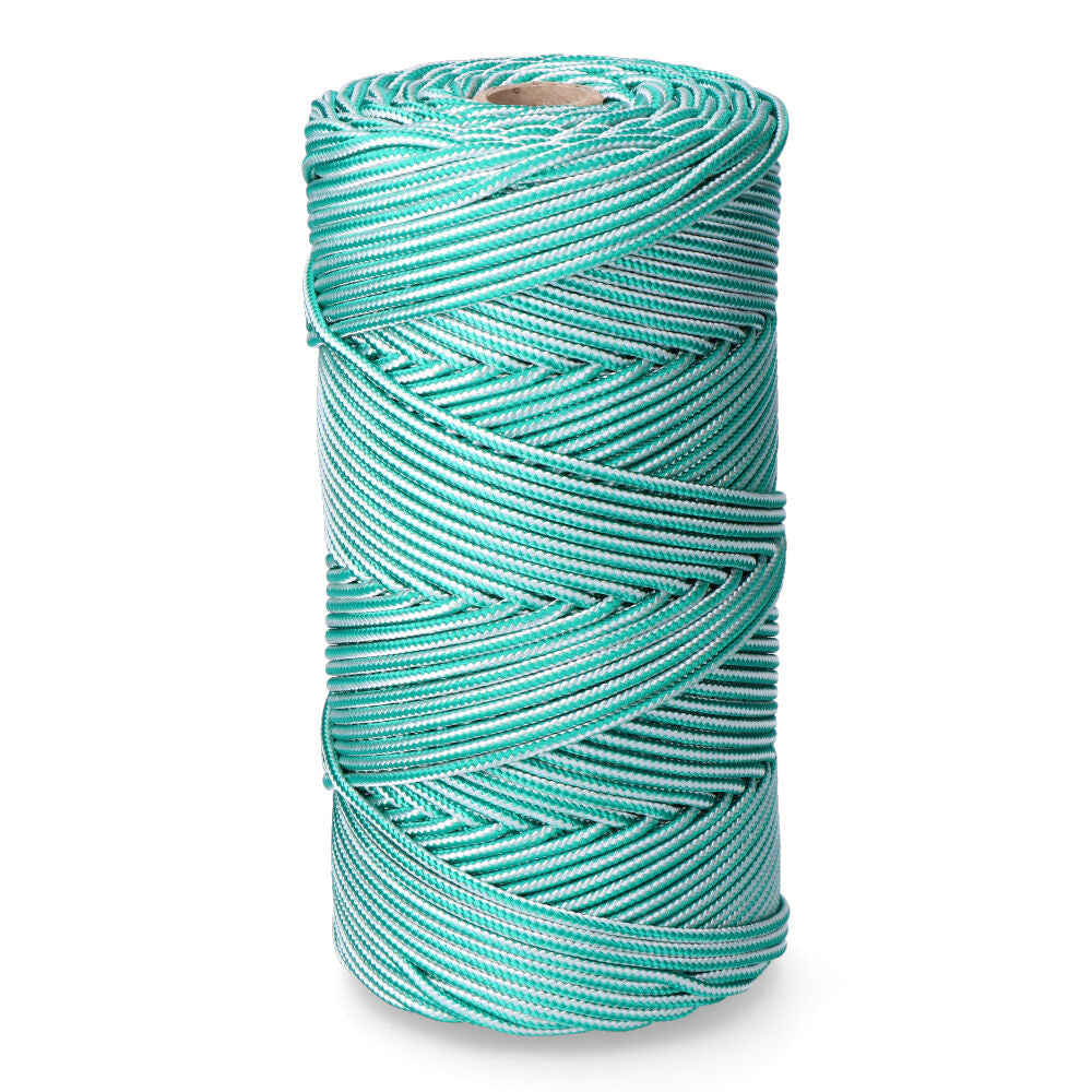 Corda trançada polipropileno verde / branca calibre 5 mm x 200 m_0