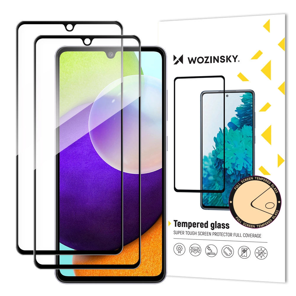 Wozinsky Set of 2x Super Strength Full Glue Tempered Glass Full Screen with Frame Case Friendly Samsung Galaxy A33 5G Black_0
