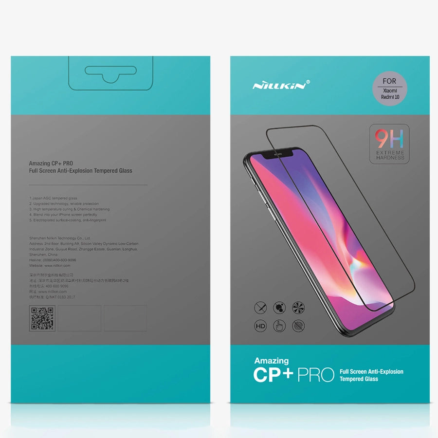Nillkin CP+PRO ultra-thin tempered glass for the entire screen with a 0.2 mm frame 9H Xiaomi Redmi 10 black_15