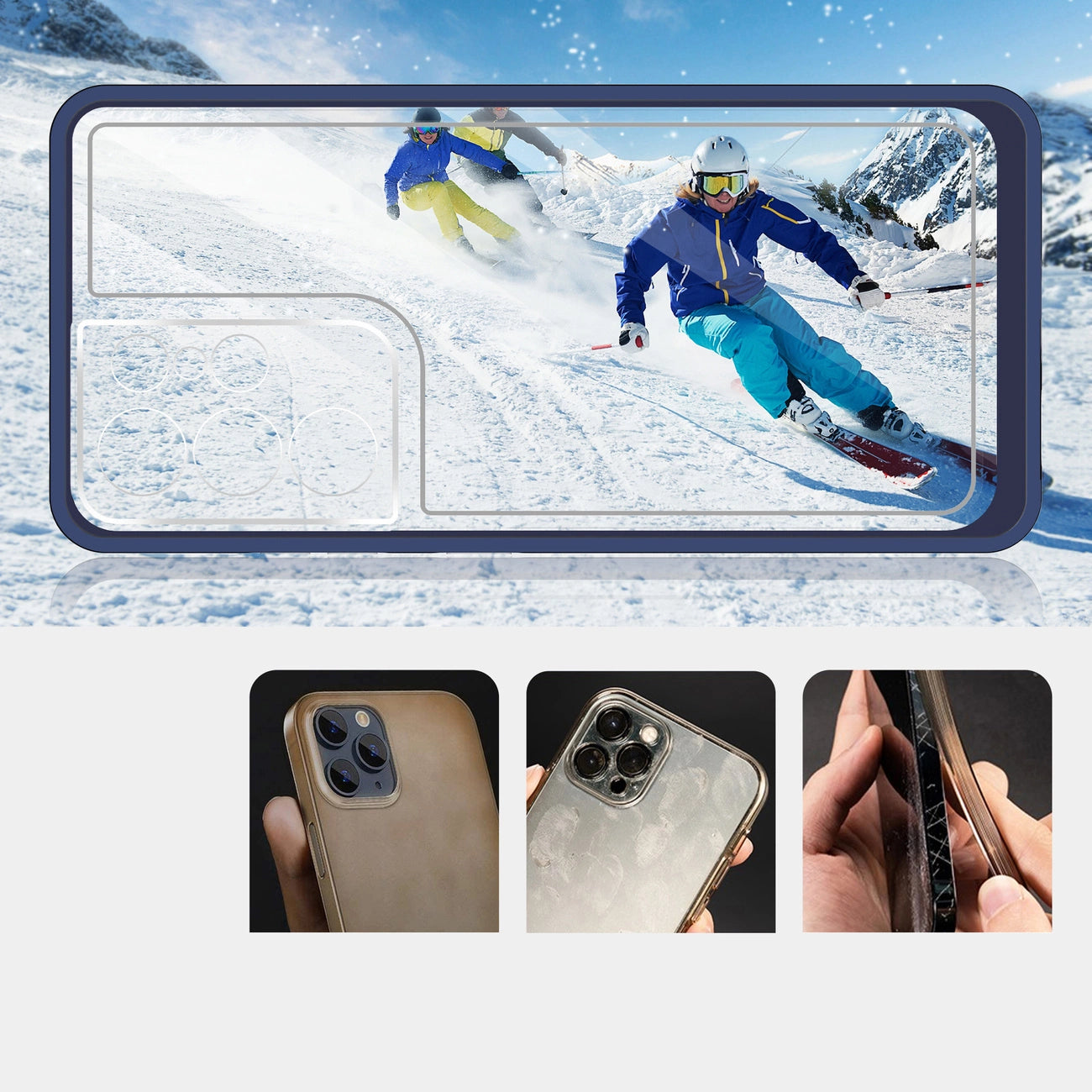 Clear 3in1 Case for Samsung Galaxy S21 Ultra 5G Frame Gel Cover Blue_2