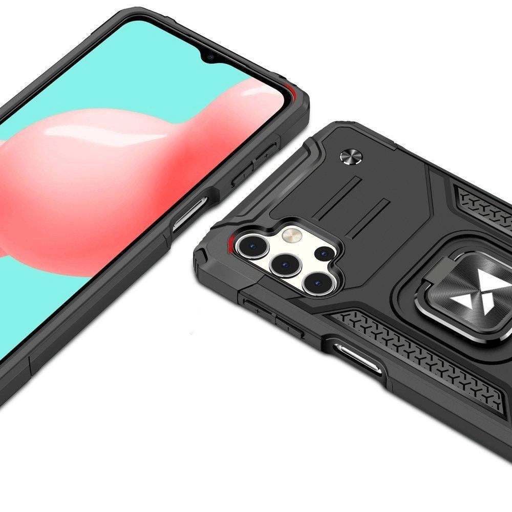 Wozinsky Ring Armor tough hybrid case cover + magnetic holder for Samsung Galaxy A23 blue_1
